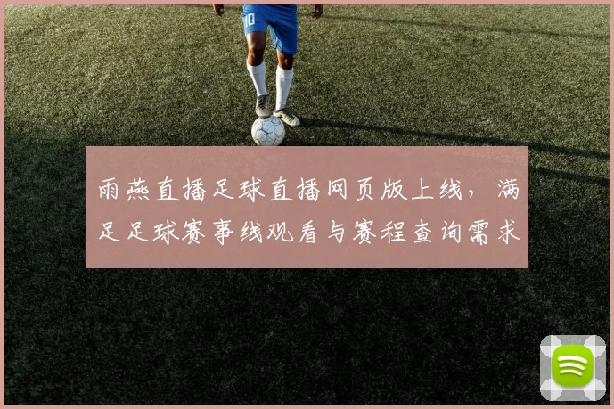雨燕直播足球直播网页版上线，满足足球赛事线观看与赛程查询需求