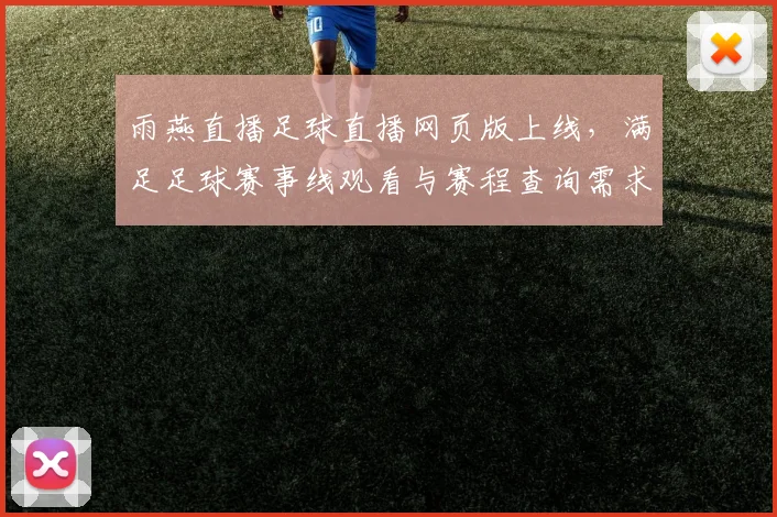 雨燕直播足球直播网页版上线，满足足球赛事线观看与赛程查询需求